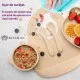 Set Diversificare, AppeKids, 100% Silicon, Panda - Bubble Beige Set Diversificare, AppeKids, 100% Silicon, Panda - Bubble Beige