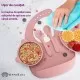 Set Diversificare, AppeKids, 100% Silicon, Panda - Old Rose Set Diversificare, AppeKids, 100% Silicon, Panda - Old Rose