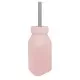 Sticla cu pai din silicon Minikoioi Pinky Pink
