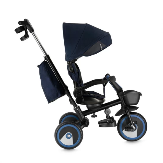 Tricicleta multifunctionala 3 in 1 cu scaun reversibil Momi Ivi Navy Blue