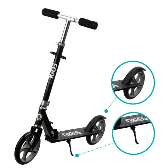 Trotineta freestyle QKids Weiss Black pliabila