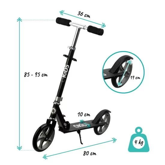 Trotineta freestyle QKids Weiss Green pliabila Trotineta freestyle QKids Weiss Green pliabila