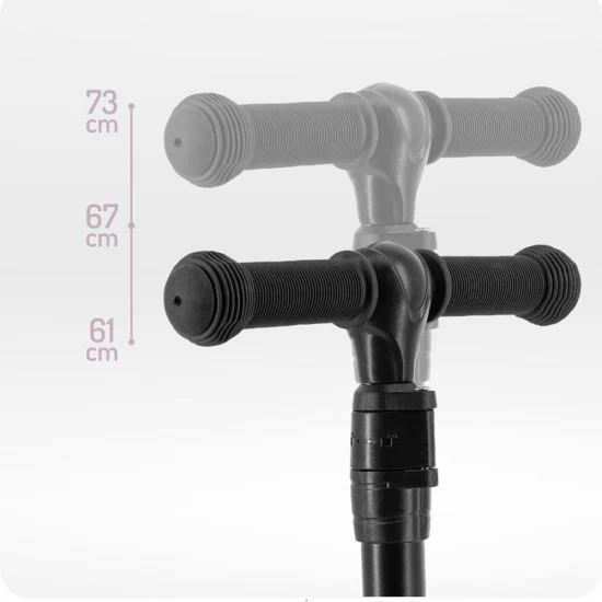 Trotineta pliabila cu roti LED pentru copii, 3 Ani+, MoMi San, Roz