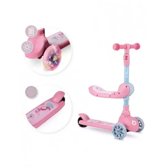 Trotineta transformabila 2 in 1 MoMi Kiuru Pink