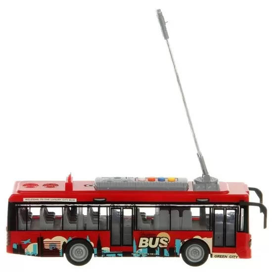 Autobuz cu sunete, lumini, functie usi deschise Traffic Bus scara 1:16 rosu Autobuz cu sunete, lumini, functie usi deschise Traffic Bus scara 1:16 rosu