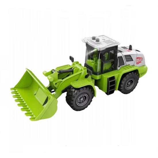 Buldozer de jucarie cu sunete si lumini 31 cm verde Buldozer de jucarie cu sunete si lumini 31 cm verde