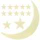 Decoratiuni de perete fosforescente - Luna si stele Decoratiuni de perete fosforescente - Luna si stele