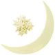 Decoratiuni de perete fosforescente - Luna si stele Decoratiuni de perete fosforescente - Luna si stele