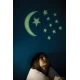 Decoratiuni de perete fosforescente - Luna si stele Decoratiuni de perete fosforescente - Luna si stele