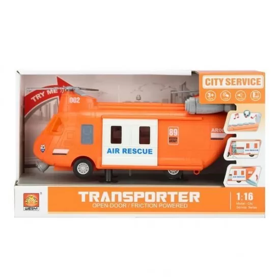 Elicopter interventie cu lumini si sunete City Service scara 1:16 