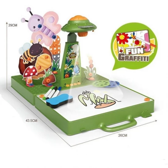 Joc multifunctional asamblare, mozaic, proiectie 24 imagini si desen - In gradina Joc multifunctional asamblare, mozaic, proiectie 24 imagini si desen - In gradina