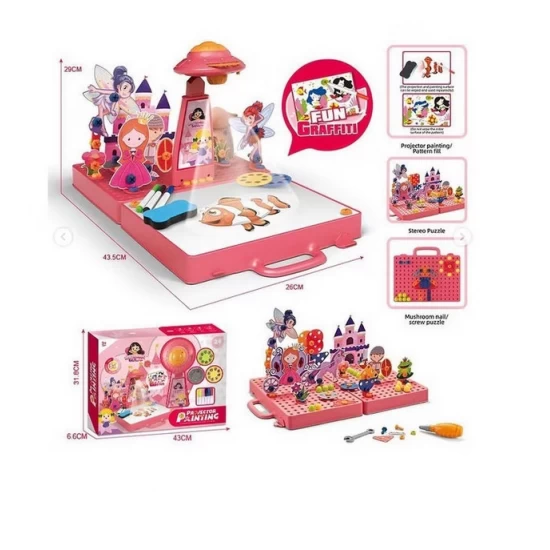Joc multifunctional asamblare, mozaic, proiectie 24 imagini si desen - Castelul Zanelor Joc multifunctional asamblare, mozaic, proiectie 24 imagini si desen - Castelul Zanelor