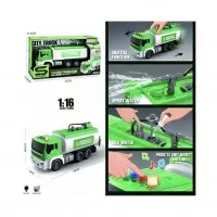 Jucarie cisterna cu sunete, lumini si functie stropire City Truck 25 cm 