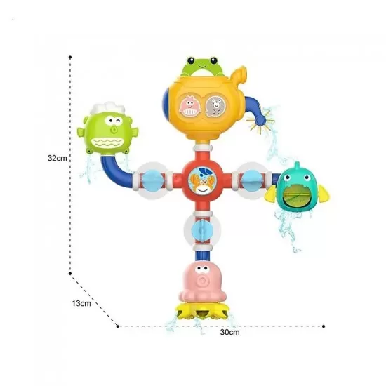 Jucarie de baie Robotel Pipe Play cu instalatie tevi