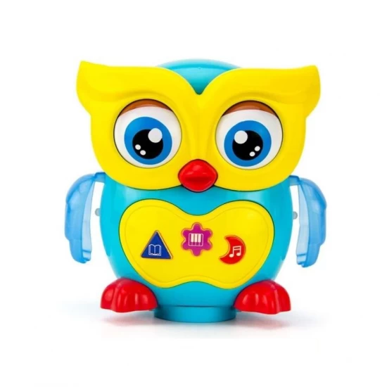 Jucarie interactiva bufnita inteligenta cu muzica si lumini Jucarie interactiva bufnita inteligenta cu muzica si lumini