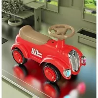 Masinuta fara pedale ride on muzicala Retro, rosu