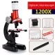 Microscop optic pentru copii 100-1200x rosu Microscop optic pentru copii 100-1200x rosu