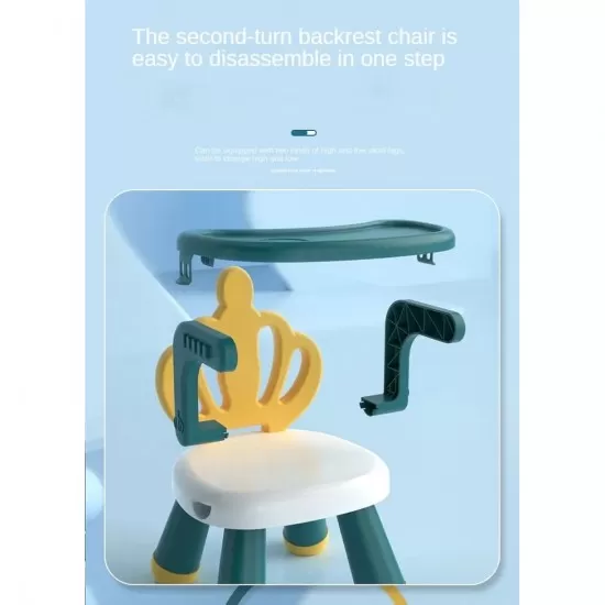 Scaunel multifunctional pentru copii cu tavita detasabila King verde/galben Scaunel multifunctional pentru copii cu tavita detasabila King verde/galben