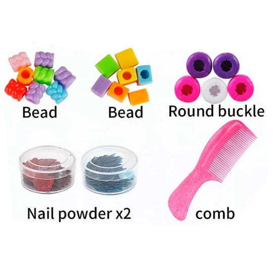 Set coafura 3 in 1 pentru fetite Fashion Do It Yourself Set coafura 3 in 1 pentru fetite Fashion Do It Yourself