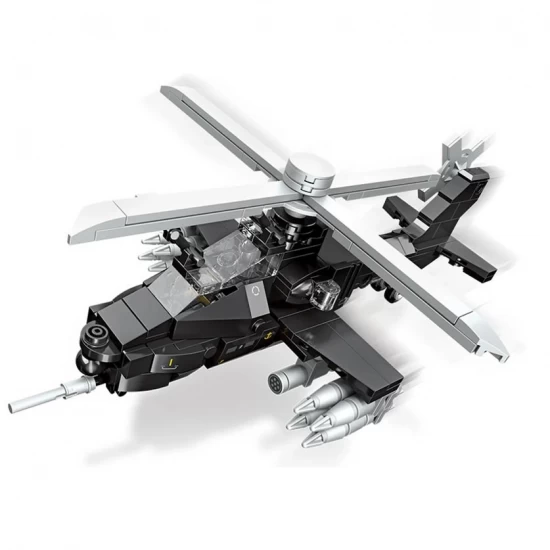 Set cuburi constructie elicopter de lupta Mission Glory 262 piese Set cuburi constructie elicopter de lupta Mission Glory 262 piese