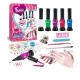 Set manichiura pentru fetite cu 5 oje, 4 culori sclipici, autocolante si accesorii Set manichiura pentru fetite cu 5 oje, 4 culori sclipici, autocolante si accesorii