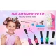 Set manichiura pentru fetite cu 5 oje, 4 culori sclipici, autocolante si accesorii Set manichiura pentru fetite cu 5 oje, 4 culori sclipici, autocolante si accesorii