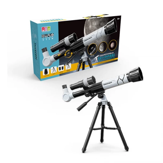Telescop cu trepied pentru copii, alb Telescop cu trepied pentru copii, alb