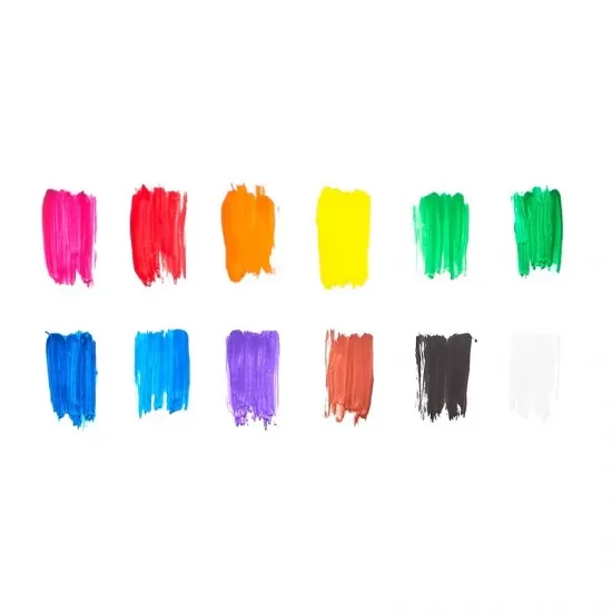 Acuarele lavabile Lil Paint, 12 culori si pensula inclusa Acuarele lavabile Lil Paint, 12 culori si pensula inclusa