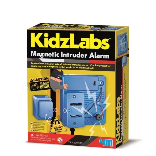 Set asamblare - Alarma magnetica pentru intrusi KidzLabs Set asamblare - Alarma magnetica pentru intrusi KidzLabs