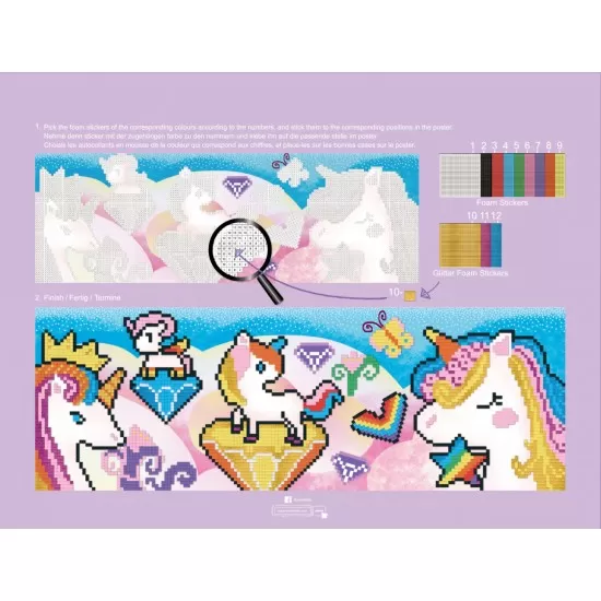 Arta mozaic pe numere - Unicorn Arta mozaic pe numere - Unicorn