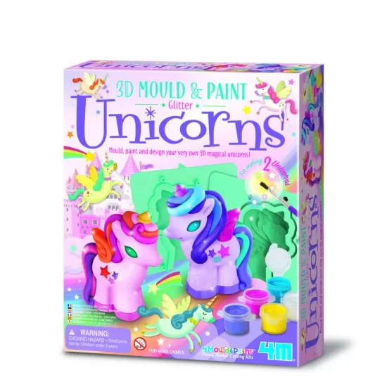 Atelier creativ 3D Modeleaza si picteaza - Unicorni cu sclipici Atelier creativ 3D Modeleaza si picteaza - Unicorni cu sclipici