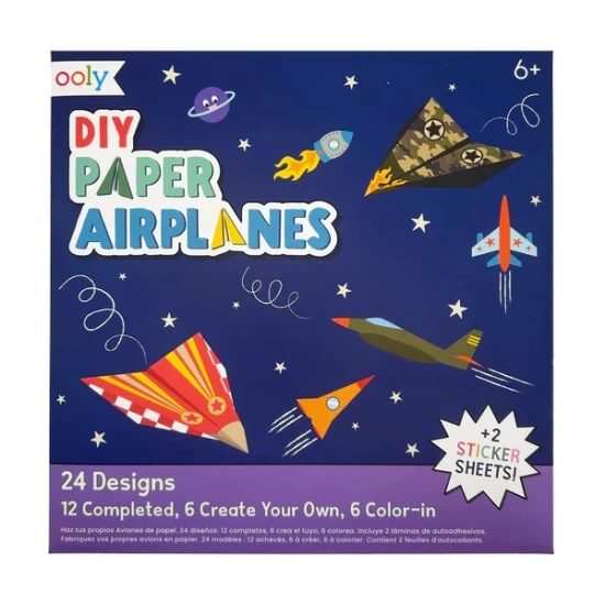 Set creativ DIY Avioane de hartie 24 modele Set creativ DIY Avioane de hartie 24 modele