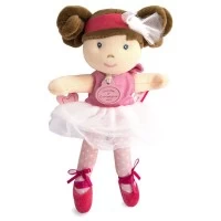 Papusa de plus Balerina cu par saten 23 cm