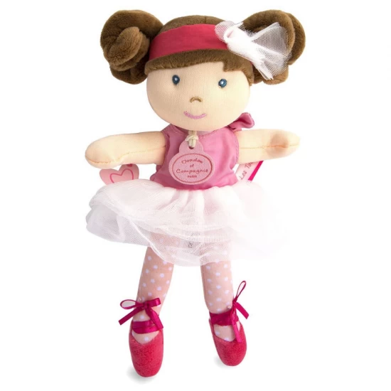 Papusa de plus Balerina cu par saten 23 cm Papusa de plus Balerina cu par saten 23 cm