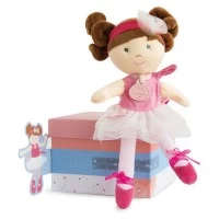 Papusa de plus Balerina cu par saten 23 cm