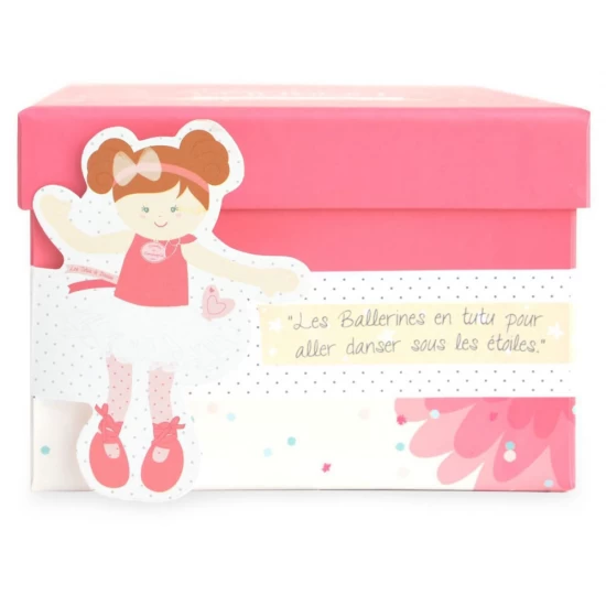 Papusa de plus Balerina cu par saten 23 cm Papusa de plus Balerina cu par saten 23 cm