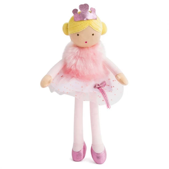 Papusa de plus Balerina Oriane 30 cm roz