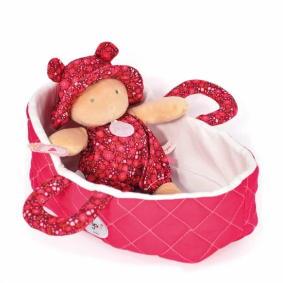 Bebelus din plus in cosulet matlasat Maelle 20 cm roz Bebelus din plus in cosulet matlasat Maelle 20 cm roz
