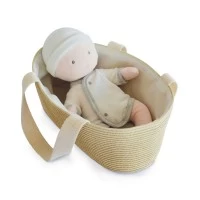 Bebelus din plus in cosulet natur 28 cm bej