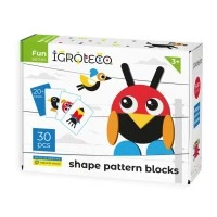 Blocuri geometrice din lemn 30 piese