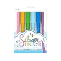 Set 6 carioci cu contur argintiu - Silver Linings
