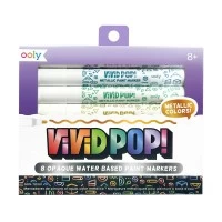 Set 8 Carioci cu vopsea Vivid Pop! metalic