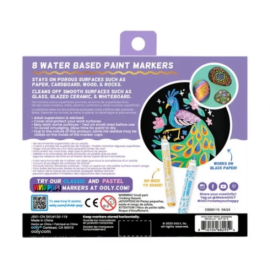 Set 8 Carioci cu vopsea Vivid Pop! metalic Set 8 Carioci cu vopsea Vivid Pop! metalic