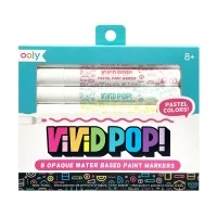 Set 8 Carioci cu vopsea Vivid Pop! pastel