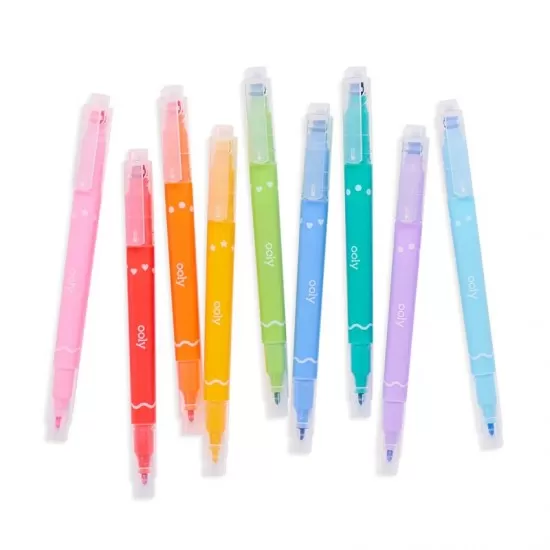 Set 9 carioci duble cu stampile Confetti Stamp Set 9 carioci duble cu stampile Confetti Stamp