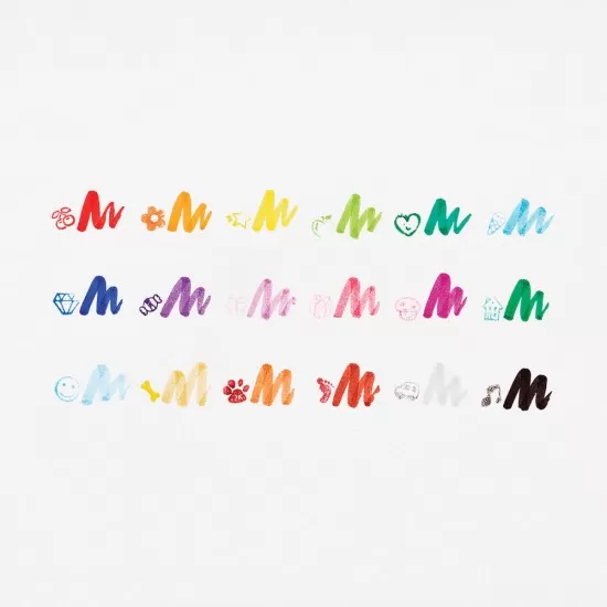 Set 18 carioci lavabile duble cu stampile Stampables Set 18 carioci lavabile duble cu stampile Stampables