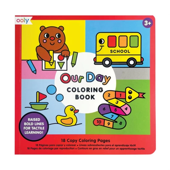 Carte de colorat cu contur reliefat - Our Day Carte de colorat cu contur reliefat - Our Day