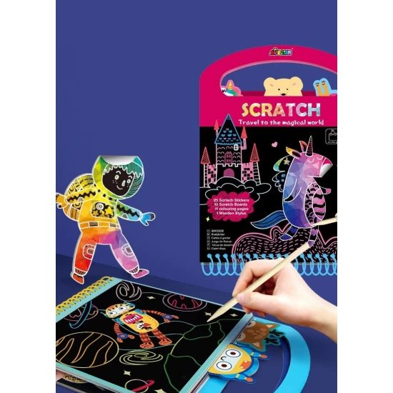 Carte portabila cu activitati de razuit - Calatorie in lumea magica Carte portabila cu activitati de razuit - Calatorie in lumea magica