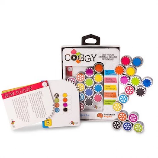 Joc educativ puzzle magnetic Coggy cu 16 piese metalice