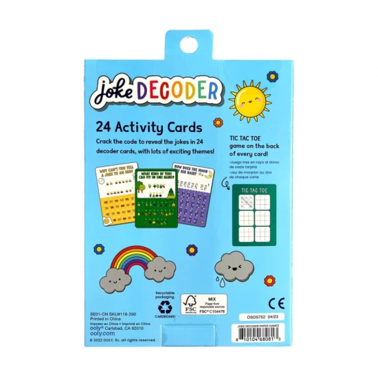 Colectie 24 de carduri cu jocuri si activitati - Decodor de glume Colectie 24 de carduri cu jocuri si activitati - Decodor de glume